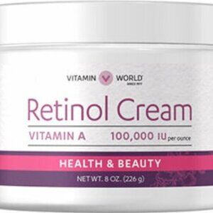 Retinol Cream Vitamin A Antiaging Antioxident Firming healing 8 OZ Retinol Cream